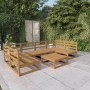 Juego de muebles de jardín 7 piezas madera maciza de pino en Conjuntos de jardín | Comprar online en Foru.es