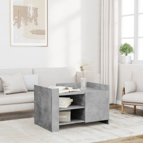 Mesa de centro madera de ingeniería gris hormigón 80x50x50 cm en Mesas de centro | Comprar online en Foru.es