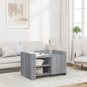 Mesa de centro de madera de ingeniería gris Sonoma 80x50x50 cm en Mesas de centro | Comprar online en Foru.es