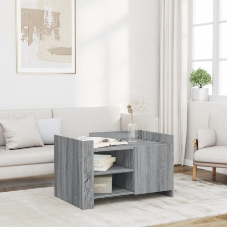 Mesa de centro de madera de ingeniería gris Sonoma 80x50x50 cm en Mesas de centro | Comprar online en Foru.es