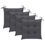 Sillas de jardín 3 uds madera teca con cojines gris antracita de vidaXL, Sillas de jardín - Ref: Foro24-3062529, Precio: 249,...