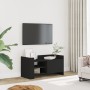 Mueble de TV madera de ingeniería negro 80x35x40 cm en Muebles TV | Comprar online en Foru.es