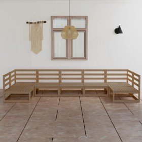 Juego de muebles de jardín 7 piezas madera maciza de pino en Conjuntos de jardín | Comprar online en Foru.es