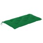 Banco de jardín madera maciza de teca con cojín verde 112 cm de vidaXL, Bancos de jardín - Ref: Foro24-3062669, Precio: 152,3...