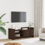 Mueble TV madera contrachapada color marrón roble 100x35x40 cm en Muebles TV | Comprar online en Foru.es
