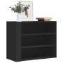 Armario de pared madera de ingeniería negro 75x35x60 cm en Estanterías | Comprar online en Foru.es
