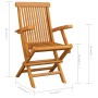 Sillas de jardín 2 uds madera teca con cojines gris taupe de vidaXL, Sillas de jardín - Ref: Foro24-3062495, Precio: 202,45 €...