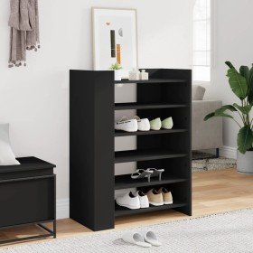 Mueble zapatero madera de ingeniería negro 74,5x37,5x100 cm en Zapateros y organizadores de calzado | Comprar online en Foru.es
