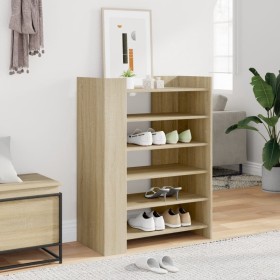 Mueble zapatero madera ingeniería roble Sonoma 74,5x37,5x100 cm en Zapateros y organizadores de calzado | Comprar online en Foru