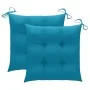 Set de bistró 3 pzas madera maciza de teca y cojines azul claro de vidaXL, Conjuntos de jardín - Ref: Foro24-3063244, Precio:...