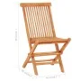 Set de bistró 3 pzas madera maciza de teca y cojines azul claro de vidaXL, Conjuntos de jardín - Ref: Foro24-3063244, Precio:...
