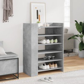 Mueble zapatero madera ingeniería gris hormigón 74,5x37,5x100cm en Zapateros y organizadores de calzado | Comprar online en Foru