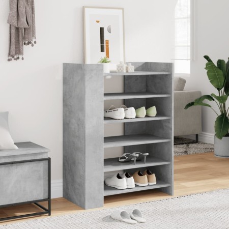 Mueble zapatero madera ingeniería gris hormigón 74,5x37,5x100cm en Zapateros y organizadores de calzado | Comprar online en Foru