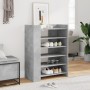 Mueble zapatero madera ingeniería gris hormigón 74,5x37,5x100cm en Zapateros y organizadores de calzado | Comprar online en Foru