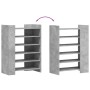 Mueble zapatero madera ingeniería gris hormigón 74,5x37,5x100cm en Zapateros y organizadores de calzado | Comprar online en Foru