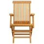 Sillas de jardín 6 uds madera maciza de teca con cojines grises de vidaXL, Sillas de jardín - Ref: Foro24-3062557, Precio: 44...