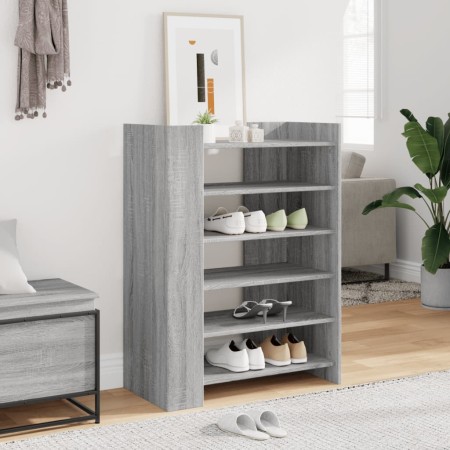 Mueble zapatero madera ingeniería gris Sonoma 74,5x37,5x100 cm en Zapateros y organizadores de calzado | Comprar online en Foru.