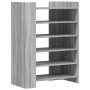 Mueble zapatero madera ingeniería gris Sonoma 74,5x37,5x100 cm en Zapateros y organizadores de calzado | Comprar online en Foru.