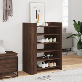 Mueble zapatero madera ingeniería marrón roble 74,5x37,5x100 cm en Zapateros y organizadores de calzado | Comprar online en Foru