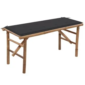 Folding garden bench with bamboo cushion 118 cm by vidaXL, garden benches - Ref: Foro24-3063849, Price: 81,80 €, Discount: %