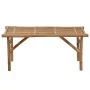 Banco de jardín plegable con cojín bambú 118 cm de vidaXL, Bancos de jardín - Ref: Foro24-3063849, Precio: 81,80 €, Descuento: %