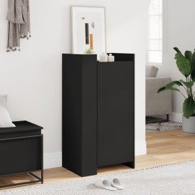 Mueble zapatero madera de ingeniería negro 52x37,5x100 cm en Zapateros y organizadores de calzado | Comprar online en Foru.es