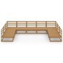 Juego de muebles de jardín 9 piezas madera maciza de pino en Conjuntos de jardín | Comprar online en Foru.es