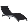 Tumbona con cojín madera maciza de acacia gris de vidaXL, Tumbonas - Ref: Foro24-3064051, Precio: 143,80 €, Descuento: %