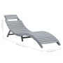 Tumbona con cojín madera maciza de acacia gris de vidaXL, Tumbonas - Ref: Foro24-3064051, Precio: 151,31 €, Descuento: %