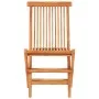 Set de bistró 3 pzas madera maciza teca y cojines blanco crema de vidaXL, Conjuntos de jardín - Ref: Foro24-3063242, Precio: ...
