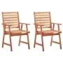 Sillas comedor de jardín y cojines 2 uds madera maciza acacia de vidaXL, Sillas de jardín - Ref: Foro24-3064322, Precio: 158,...