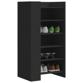 Mueble zapatero madera de ingeniería negro 52x37,5x100 cm en Zapateros y organizadores de calzado | Comprar online en Foru.es
