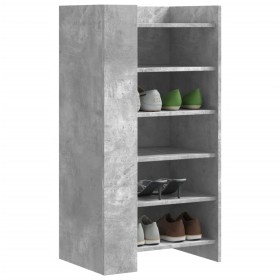 Mueble zapatero madera ingeniería gris hormigón 52x37,5x100 cm en Zapateros y organizadores de calzado | Comprar online en Foru.