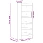 Mueble zapatero madera ingeniería roble ahumado 52x37,5x100 cm en Zapateros y organizadores de calzado | Comprar online en Foru.