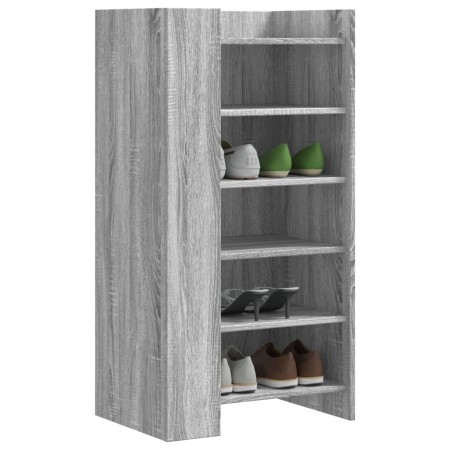 Mueble zapatero madera de ingeniería gris Sonoma 52x37,5x100 cm en Zapateros y organizadores de calzado | Comprar online en Foru