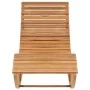 Tumbona mecedora con cojín madera maciza de teca de vidaXL, Tumbonas - Ref: Foro24-3063342, Precio: 342,18 €, Descuento: %