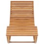 Tumbona mecedora con cojín madera maciza de teca de vidaXL, Tumbonas - Ref: Foro24-3063342, Precio: 359,37 €, Descuento: %