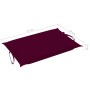 Tumbona mecedora con cojín madera maciza de teca de vidaXL, Tumbonas - Ref: Foro24-3063342, Precio: 359,37 €, Descuento: %