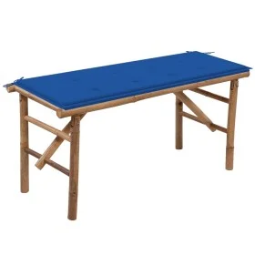 Folding garden bench with bamboo cushion 118 cm by vidaXL, garden benches - Ref: Foro24-3063859, Price: 87,10 €, Discount: %