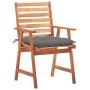 Sillas comedor de jardín 2 uds madera maciza acacia y cojines de vidaXL, Sillas de jardín - Ref: Foro24-3064336, Precio: 159,...