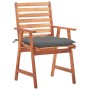 Sillas comedor de jardín 2 uds madera maciza acacia y cojines de vidaXL, Sillas de jardín - Ref: Foro24-3064336, Precio: 162,...