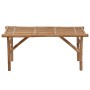Banco de jardín plegable con cojín bambú 118 cm de vidaXL, Bancos de jardín - Ref: Foro24-3063860, Precio: 91,50 €, Descuento: %