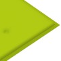 Banco de jardín plegable con cojín bambú 118 cm de vidaXL, Bancos de jardín - Ref: Foro24-3063860, Precio: 91,50 €, Descuento: %