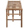 Banco de jardín plegable con cojín bambú 118 cm de vidaXL, Bancos de jardín - Ref: Foro24-3063865, Precio: 95,40 €, Descuento: %