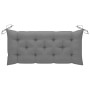 Banco de jardín plegable con cojín bambú 118 cm de vidaXL, Bancos de jardín - Ref: Foro24-3063865, Precio: 95,40 €, Descuento: %
