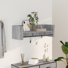 Estante de pared madera ingeniería gris Sonoma 100x35x30,5 cm en Estanterías | Comprar online en Foru.es
