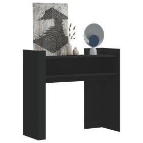 Mesa consola de madera de ingeniería negra 100x35x90 cm en Mesas auxiliares | Comprar online en Foru.es