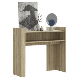 Mesa consola de madera de ingeniería roble Sonoma 100x35x90 cm en Mesas auxiliares | Comprar online en Foru.es