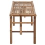 Banco de jardín plegable con cojín bambú 118 cm de vidaXL, Bancos de jardín - Ref: Foro24-3063867, Precio: 94,33 €, Descuento: %