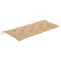Banco de jardín plegable con cojín bambú 118 cm de vidaXL, Bancos de jardín - Ref: Foro24-3063867, Precio: 94,33 €, Descuento: %